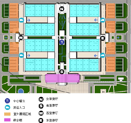  p>中国国际展览中心位于北京市朝阳区北三环东路静安庄 .