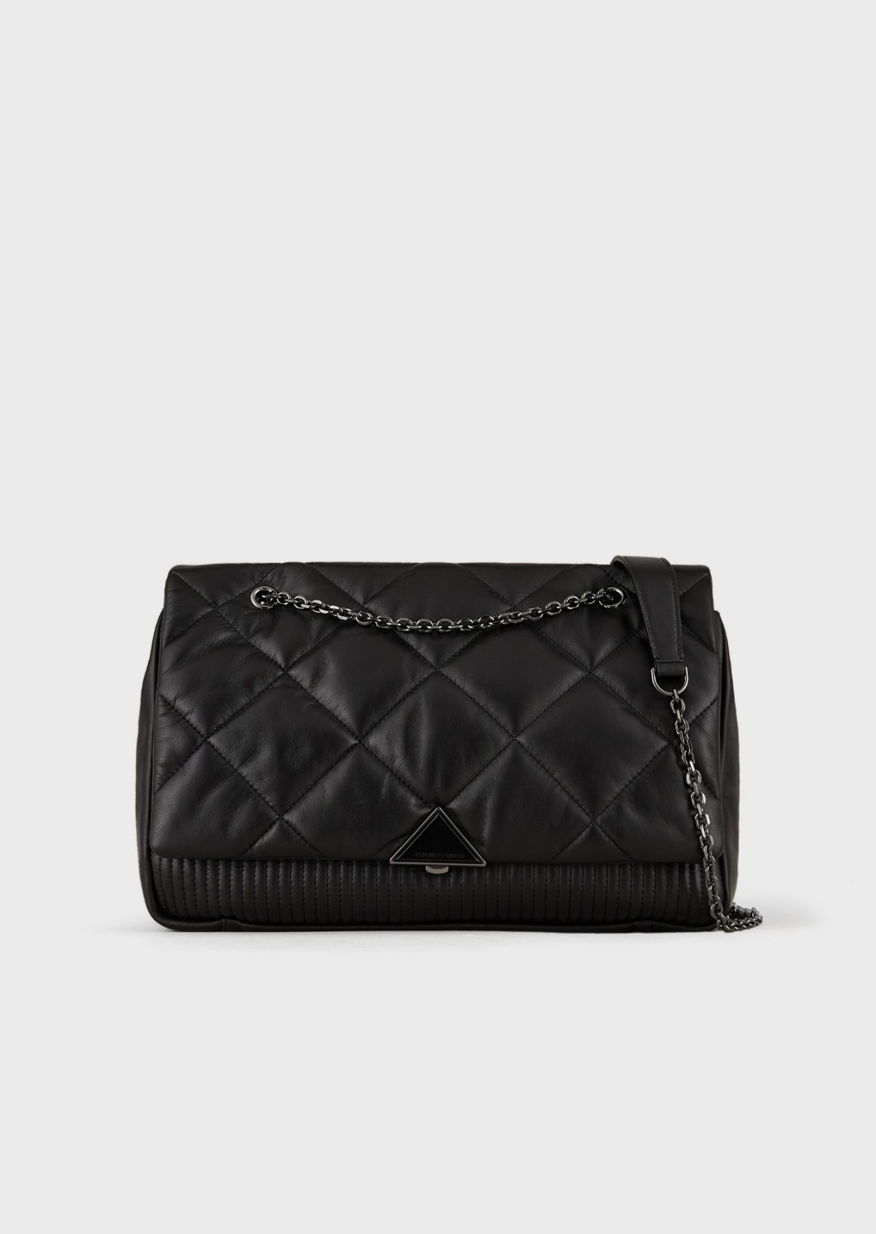 三角标识链条背提包