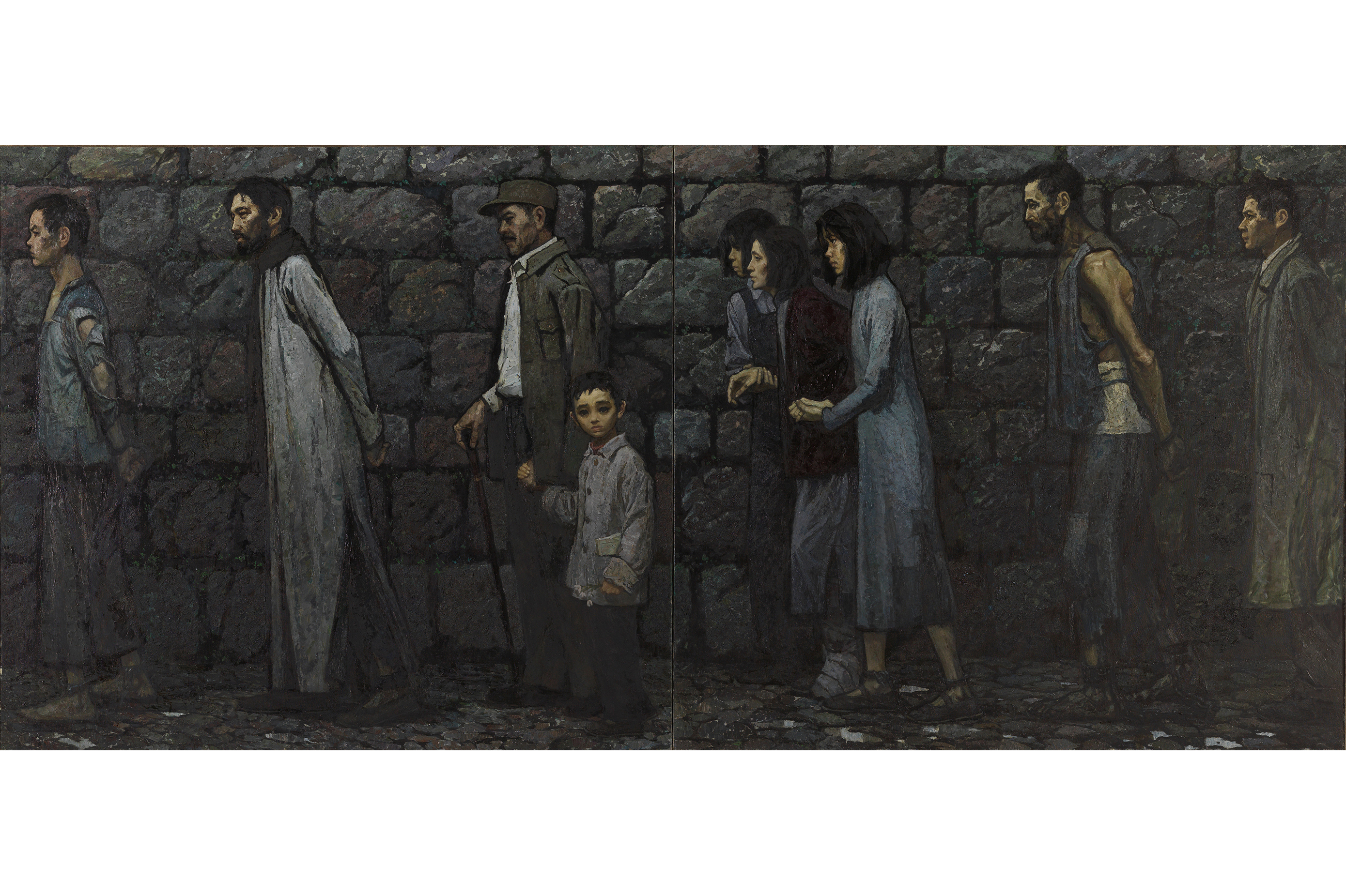 《路漫漫》是李天祥,赵友萍1982年创作的油画,现收藏于中国美术馆