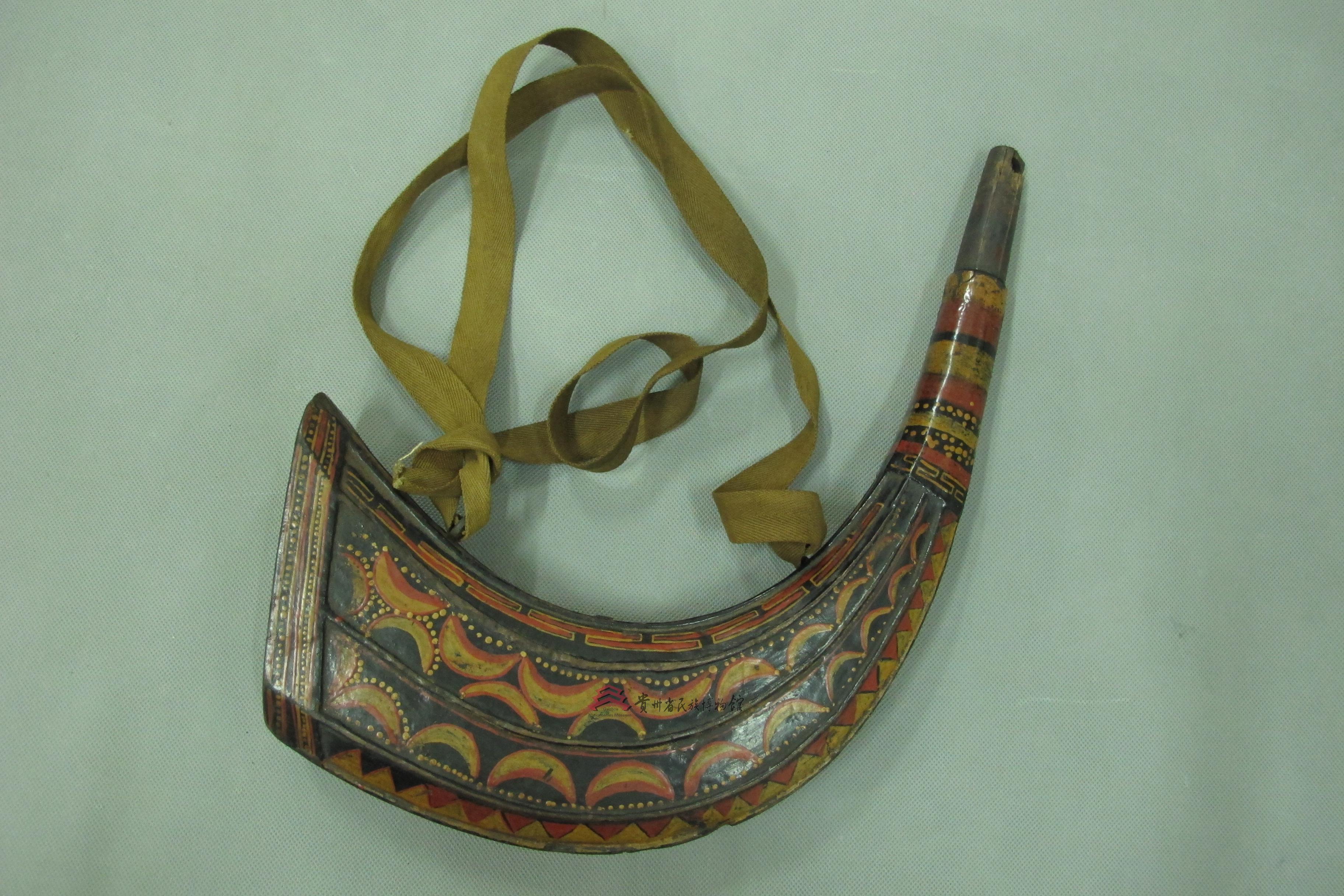 民国四川凉山彝族牛角火药筒