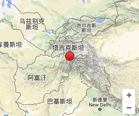 2016年12月8日阿富汗4.9级地震