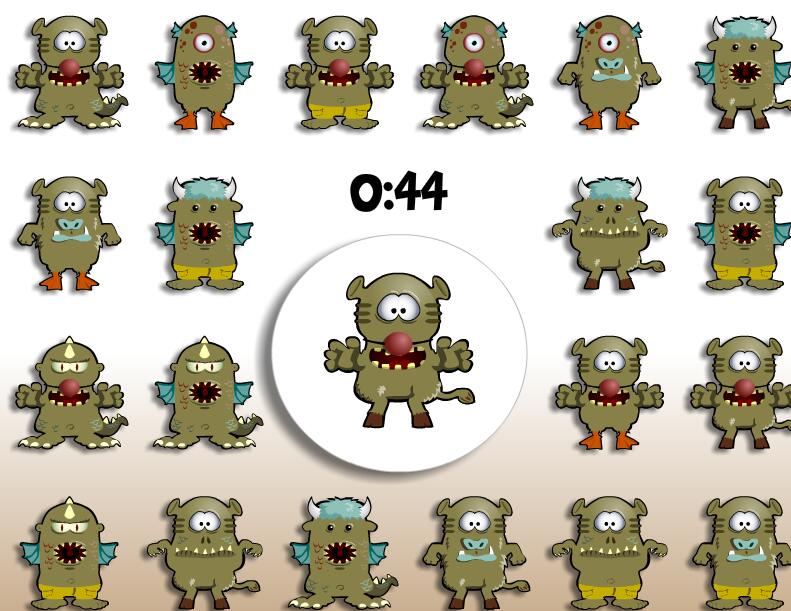 可爱的大眼小怪物