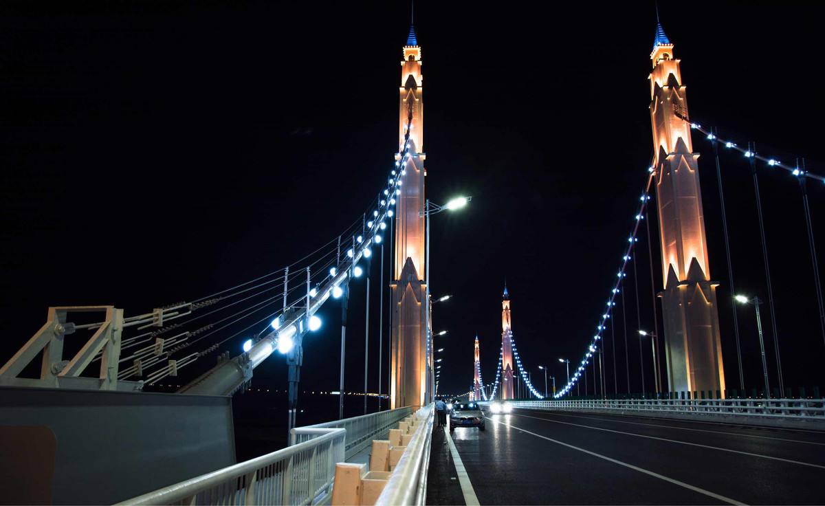银川滨河黄河大桥(binhe yellow river bridge in yinchuan),是