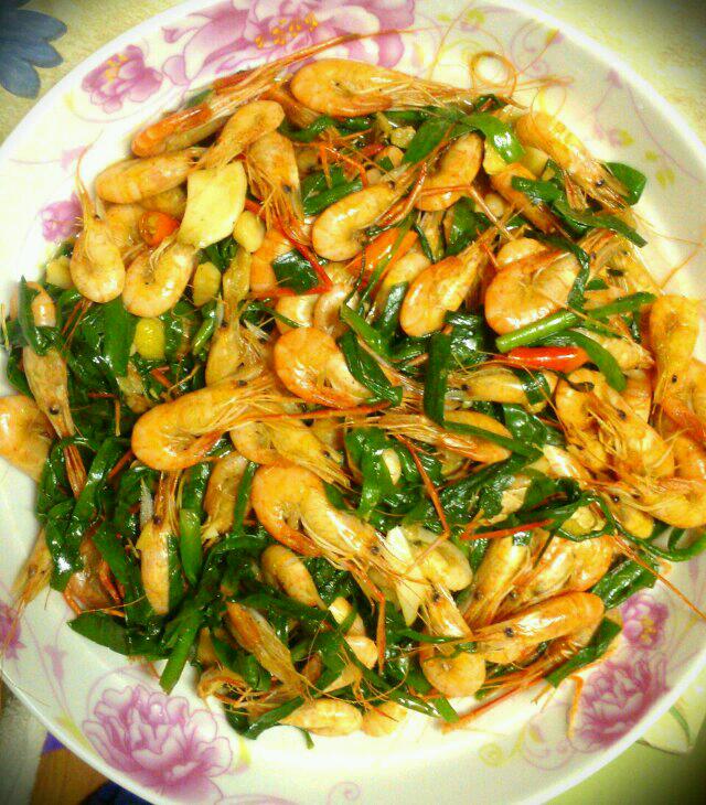 虾子烧青菜
