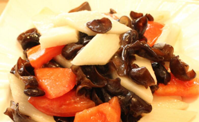 西红柿木耳炒山药