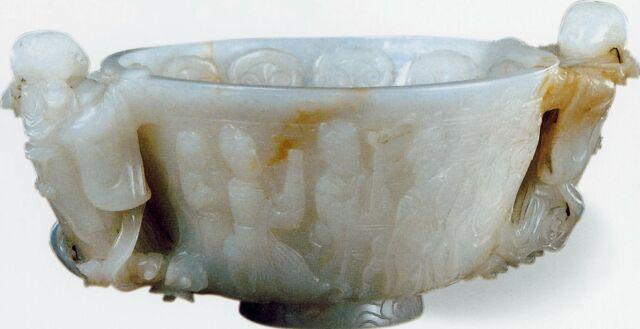  p>此杯工艺极精,在元代玉器中是不多见的上品. /p>