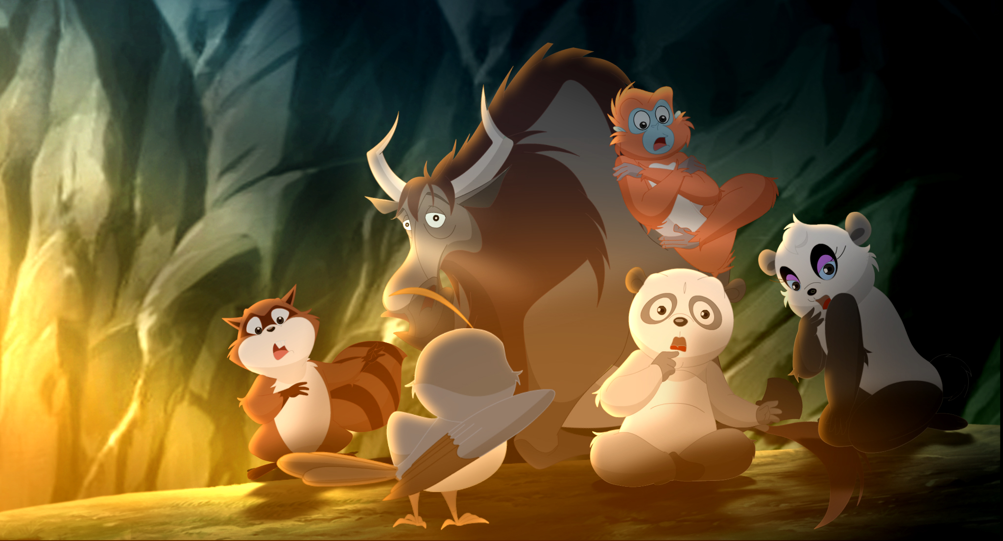  p>动画电影《我是大熊猫》讲述了原始森林中,面对山崩地裂失去熊猫