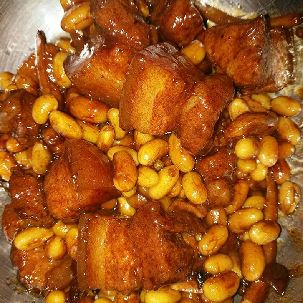 红烧肉黄豆