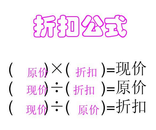折扣计算公式