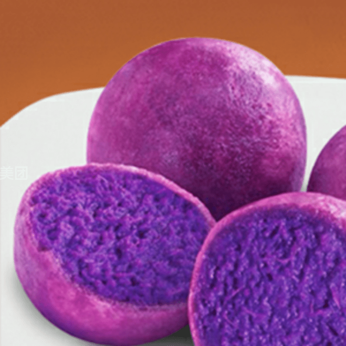 豆沙椰脆紫薯球