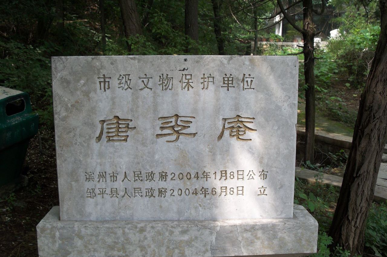  p>又叫邹平唐李庵.是滨州市重点文物保护单位.