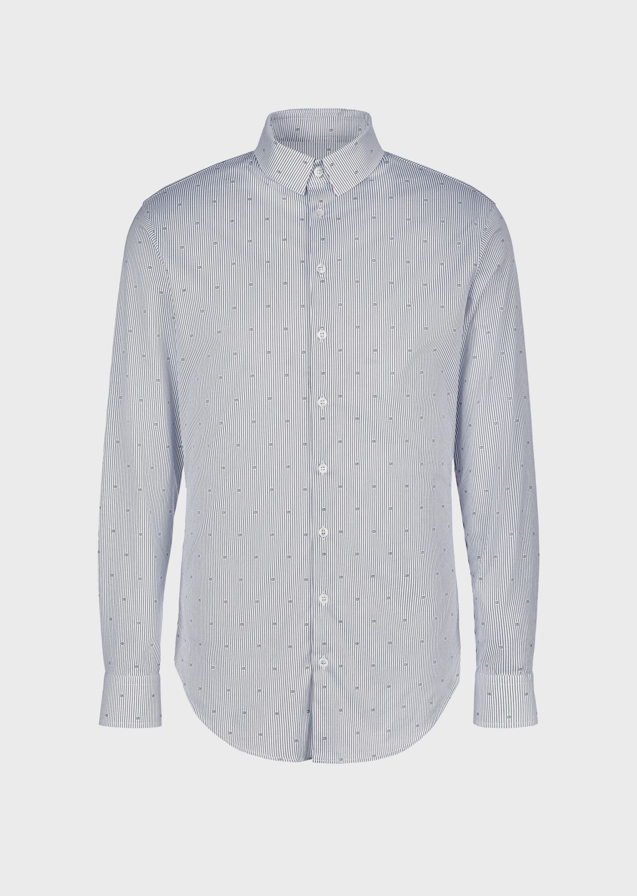 修身版型条纹棉质衬衫