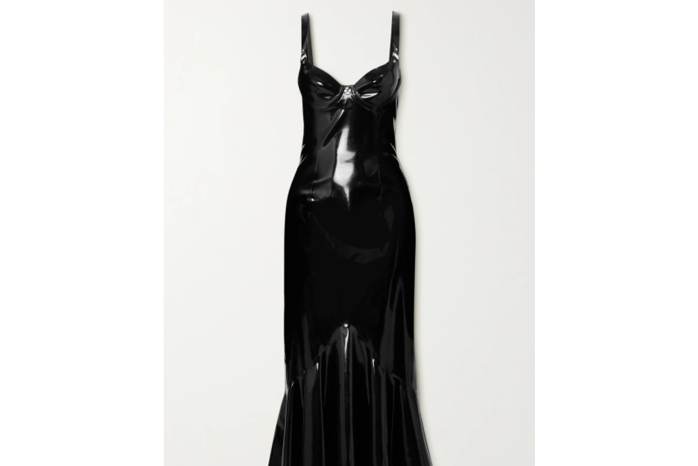 乳胶中长连衣裙