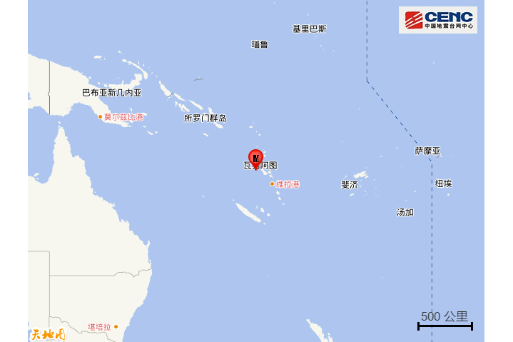 2022年10月30日瓦努阿图群岛5.4级地震