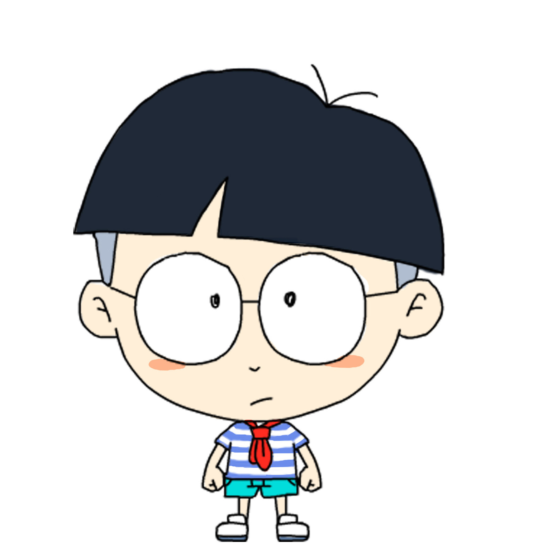 反复修改,历时半年打造出小明卡通动漫形象