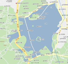 杭州西湖旅游示意图