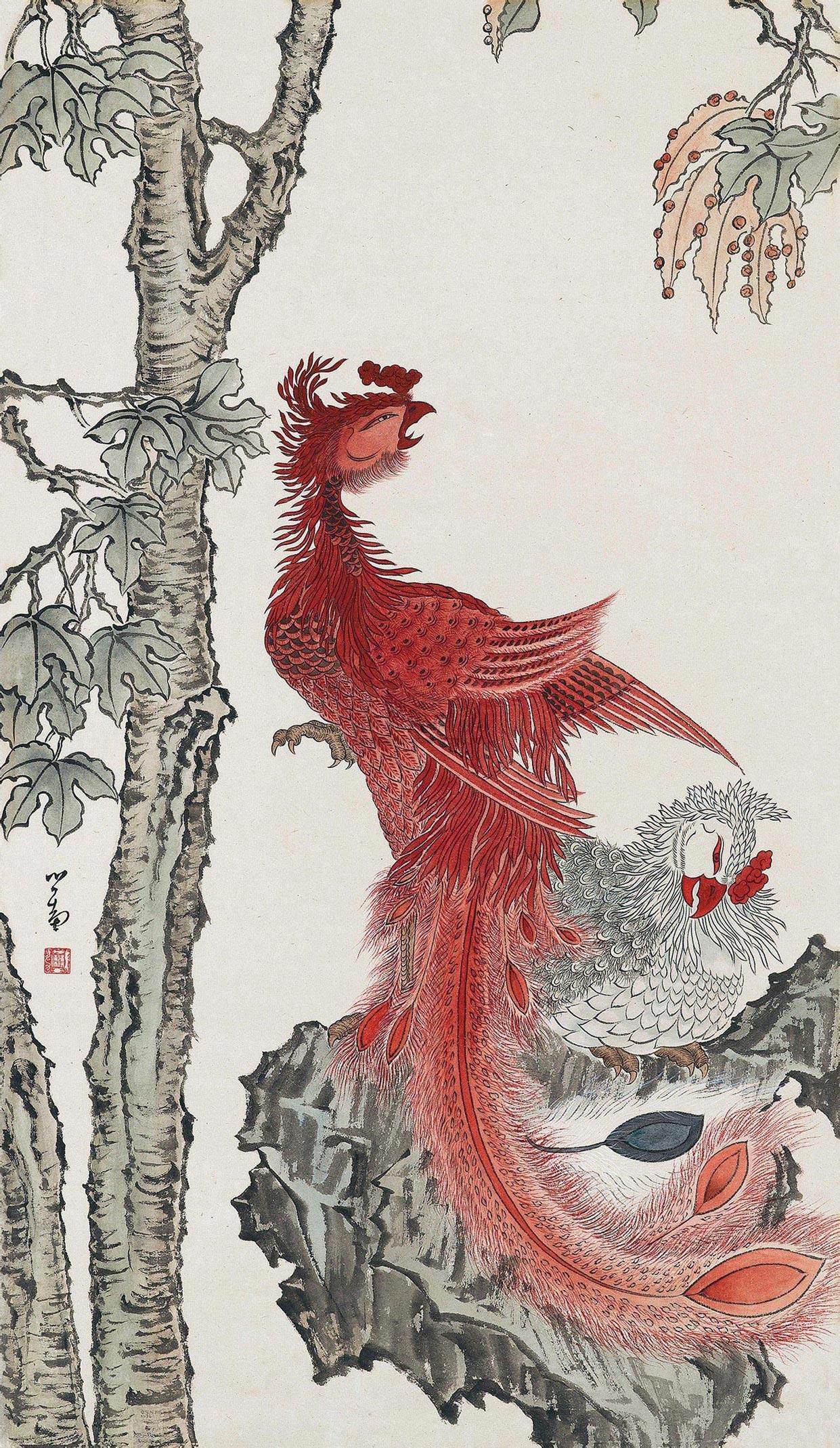 "梧桐百鸟不敢栖,止避 a target="_blank" href="/item/凤凰/5433"