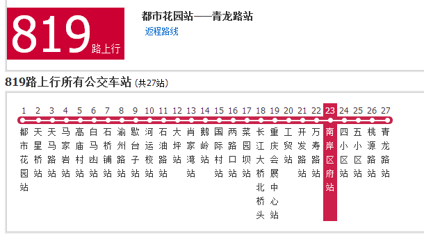 重庆公交819路