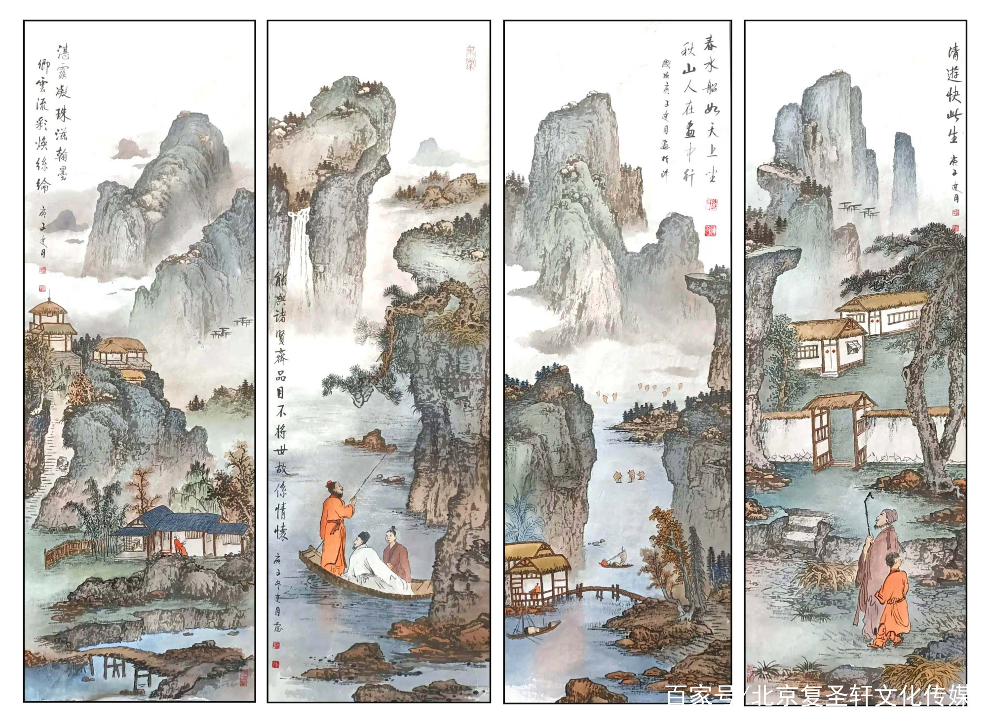 「复圣轩资讯」如水柔和的墨色，挥洒在纸上，钱连月用心画出美景_百科TA说