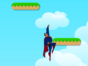 ">休闲游戏 /a>,你需要通过控制设备的平衡来让角色左右移动并往上跳