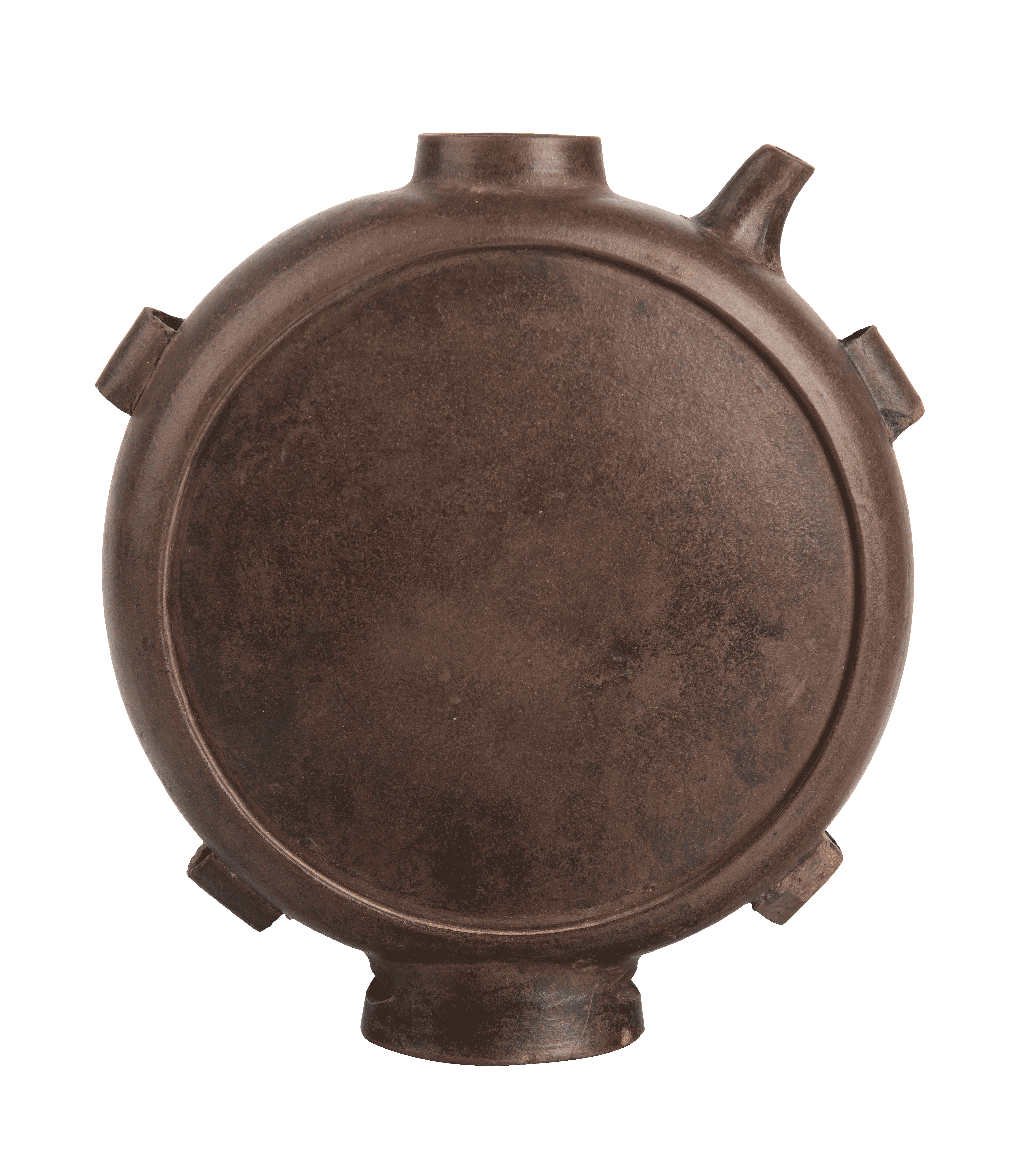 明紫砂四系扁壶