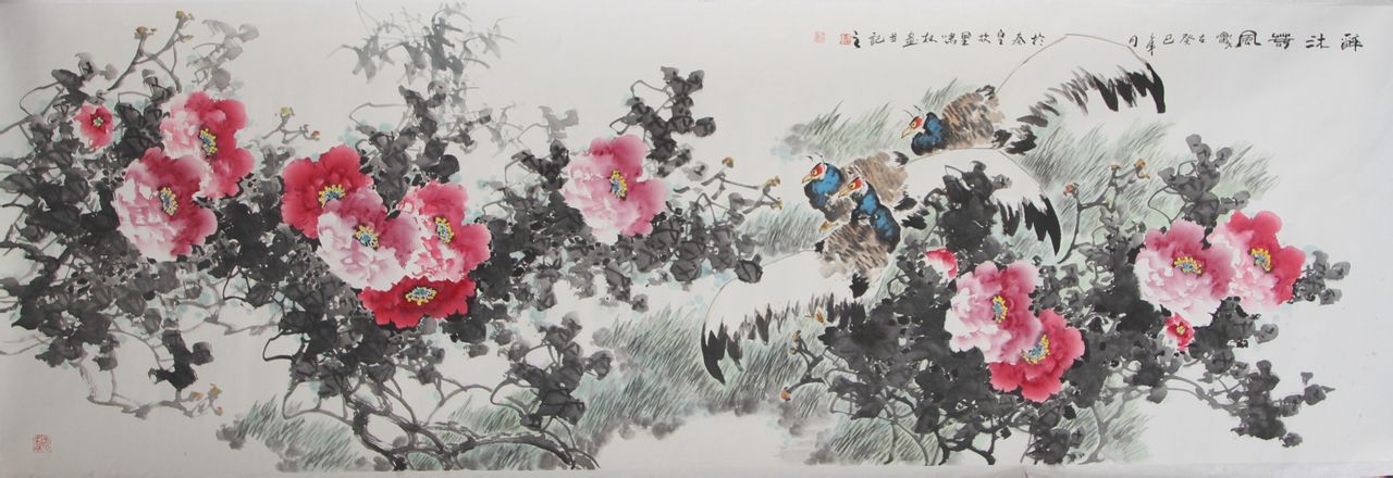 笔名啸林,1970年生于甘肃礼县,自幼酷爱书画,师从于著名画家高冠华, a
