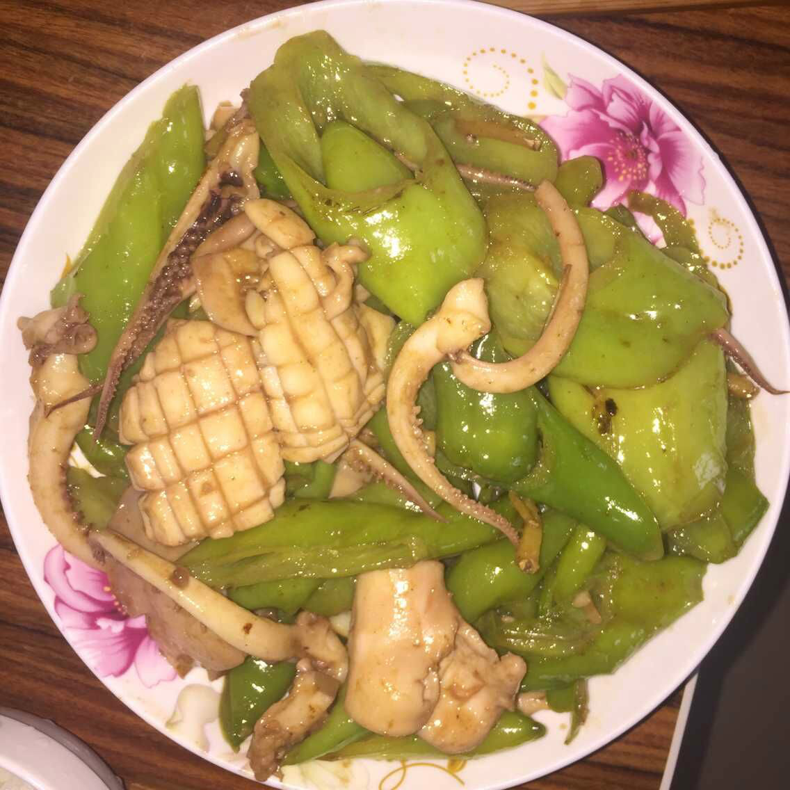 炒青椒鱿鱼