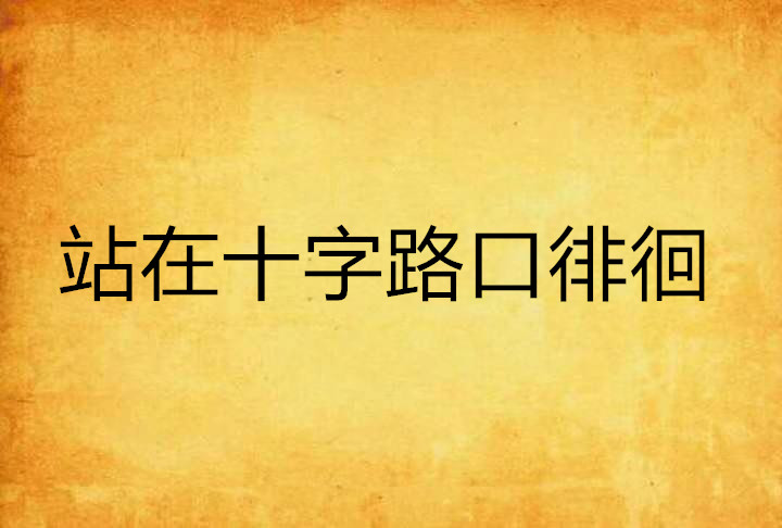 站在十字路口徘徊