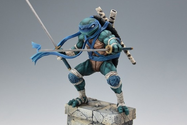 神龟》场景雕像leonardo,michelangelo公布是2015年3月发行的动漫手办