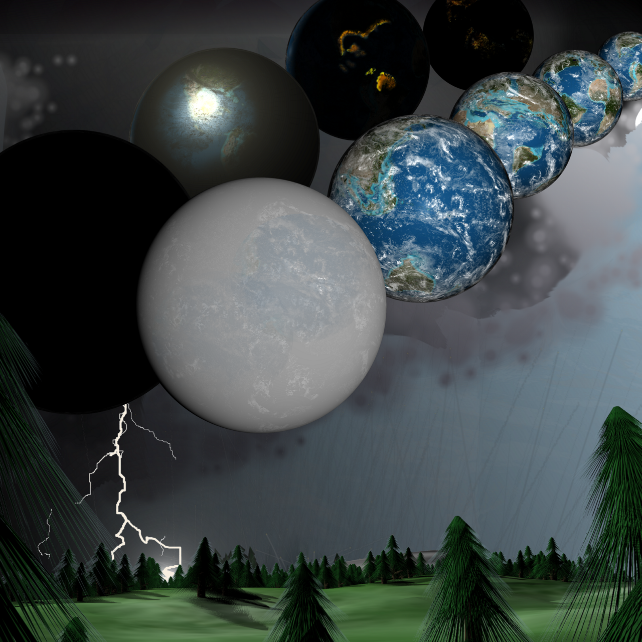 artistic depiction of asteroidal impact