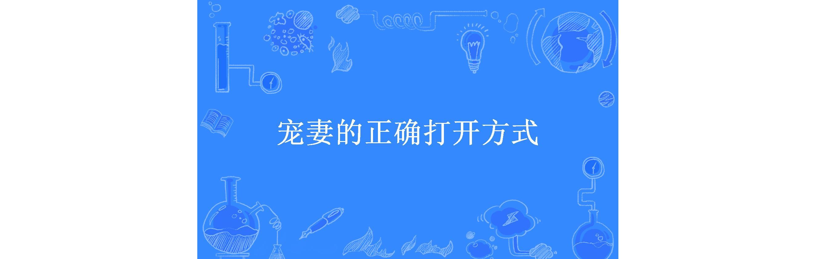 宠妻的正确打开方式