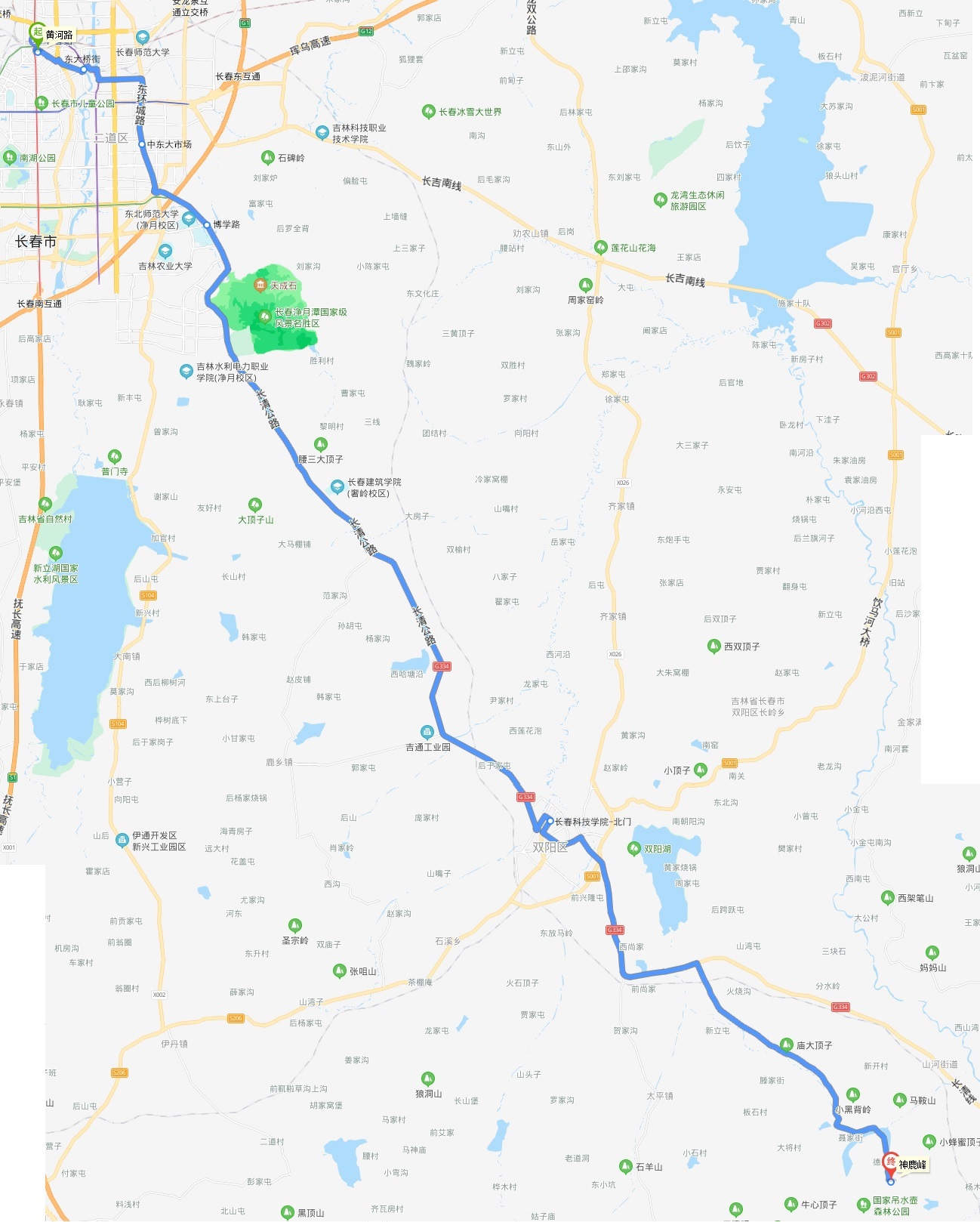 长春公交377路神鹿峰旅游专线