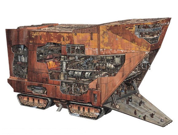  p>沙漠爬行者,也叫沙垒,出自星战系列影视作品,是贾瓦人的一种沙漠