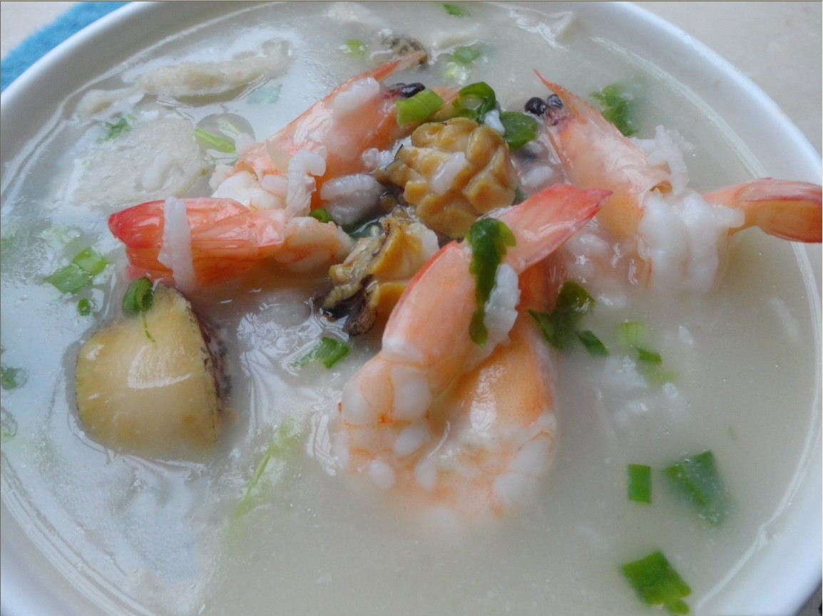鲜虾鲍鱼粥