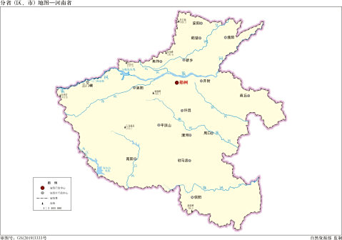 <p>河南省区划地图