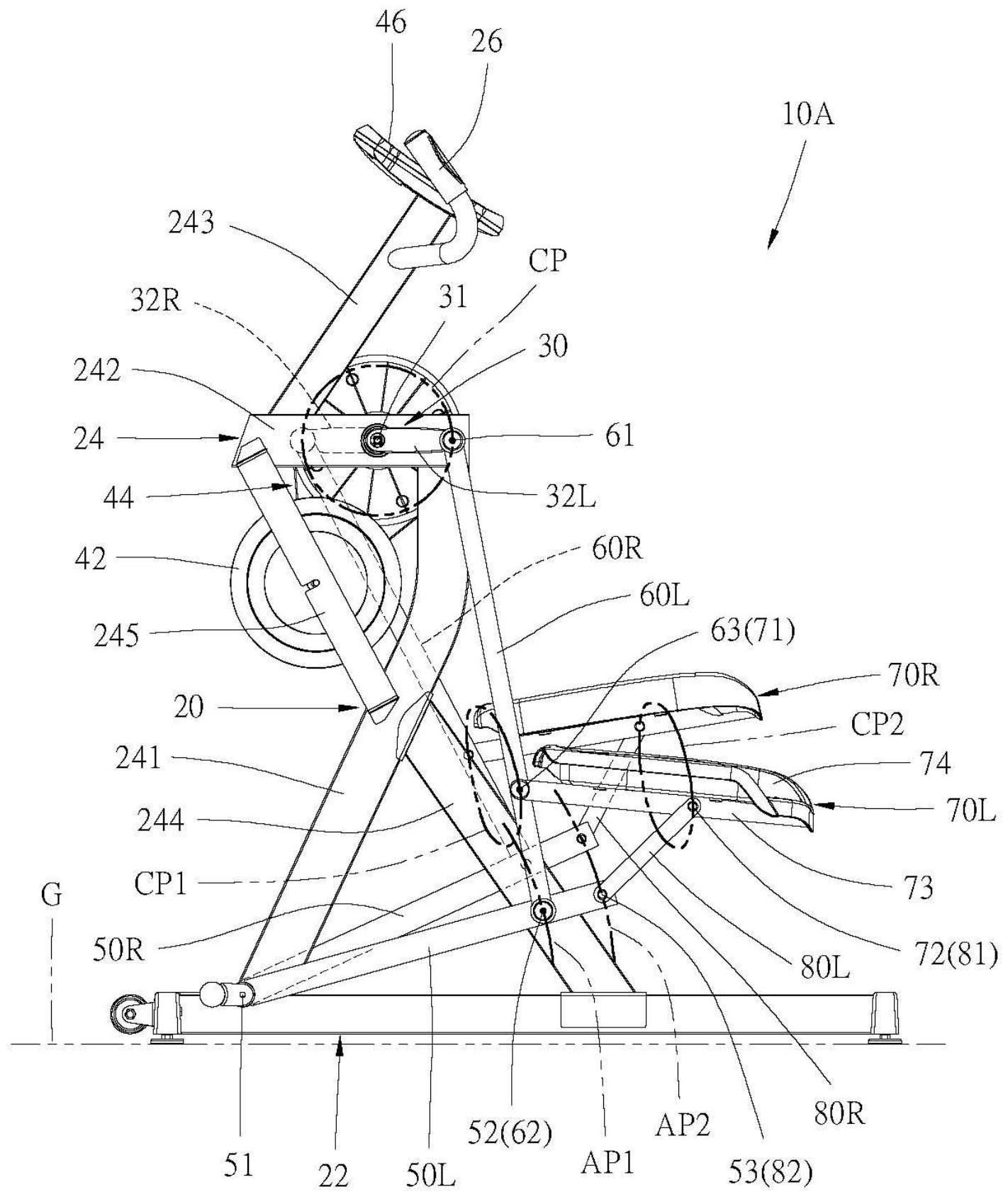 可供进行腿部运动的运动器材
