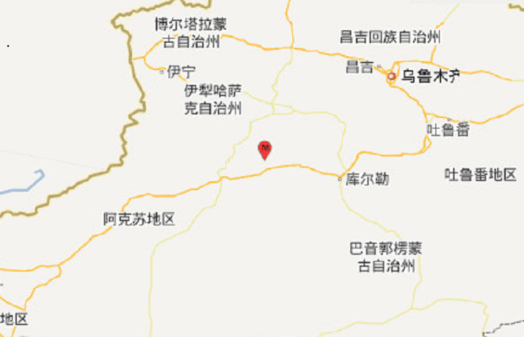 1·14新疆巴音郭楞州轮台县5.3级地震