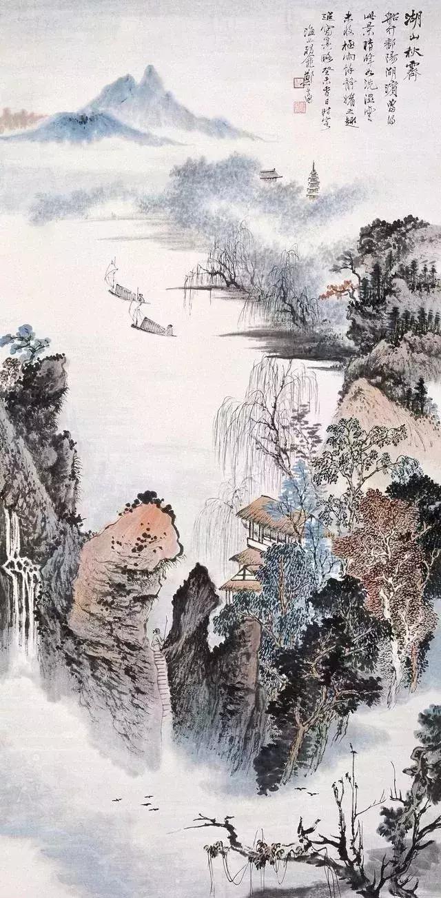 民国海上画坛大佬郑午昌山水画柳一绝，人称“郑杨柳”_百科TA说