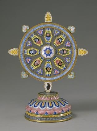 画珐琅八宝纹法轮