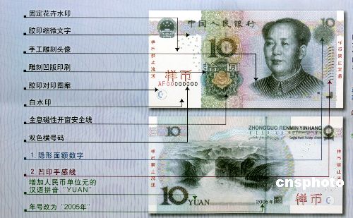 第五套人民币10元纸币