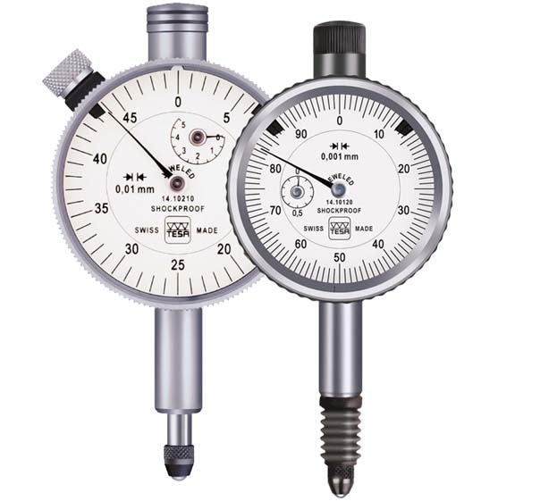  p>千分表是通过齿轮或杠杆将一般的直线位移(直线运动)转换成指针的