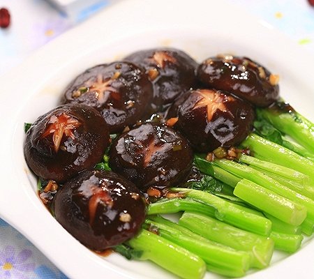蚝油香菇炒菜心