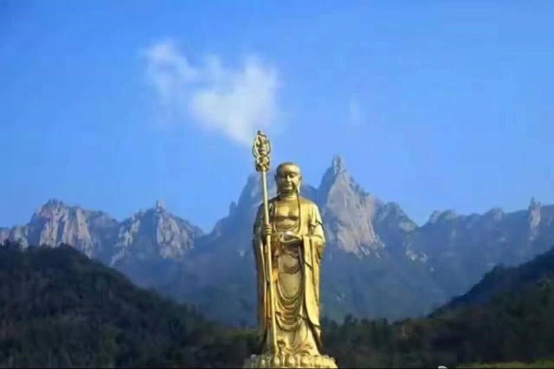 九华山九十九米高地藏菩萨露天铜佛像