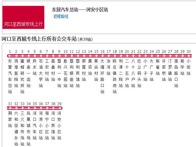 东营公交河口至西城专线