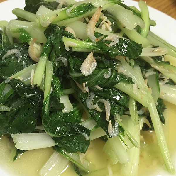 虾皮炒小白菜