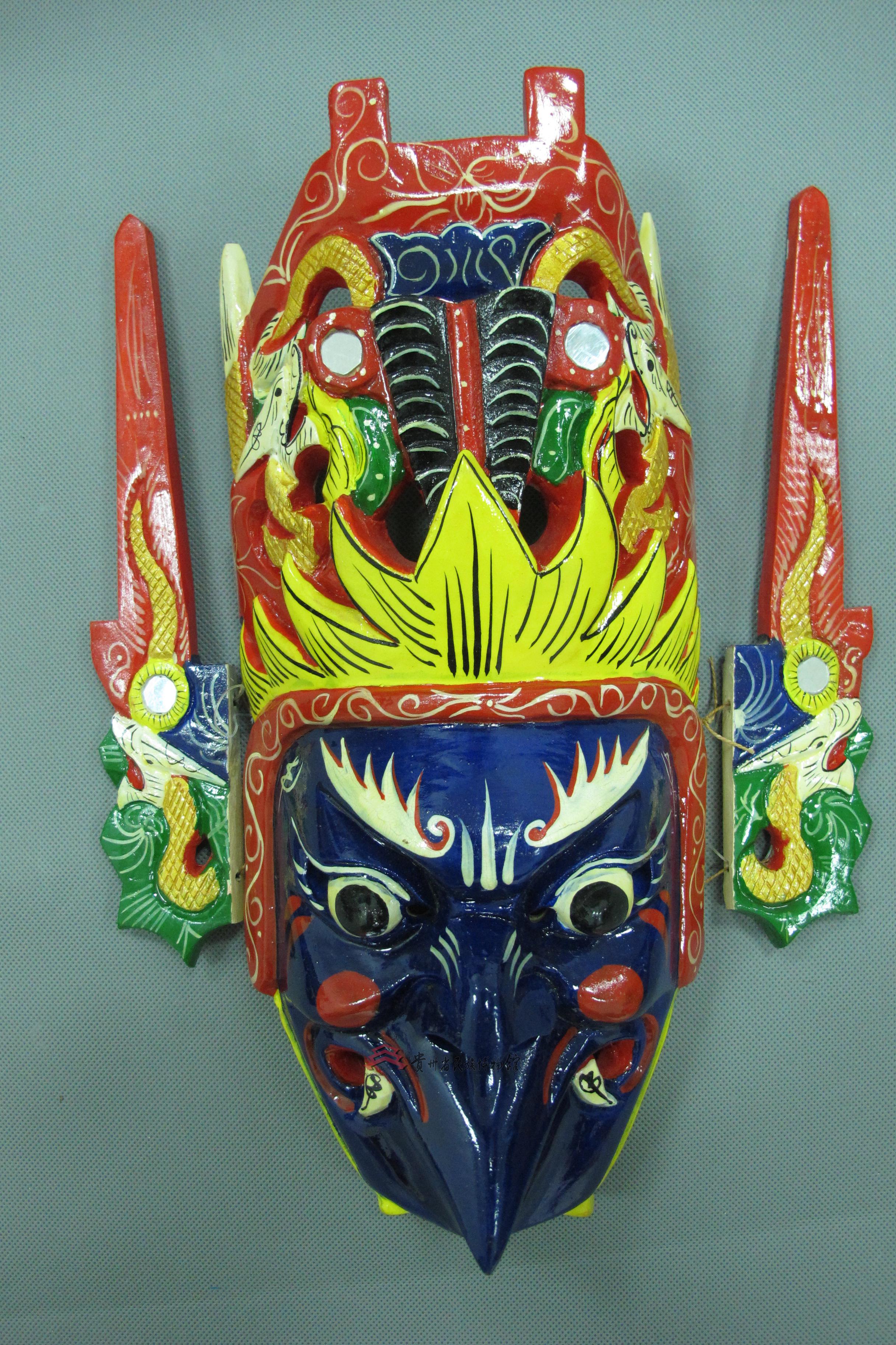 当代安顺地戏面具《封神榜》雷震子