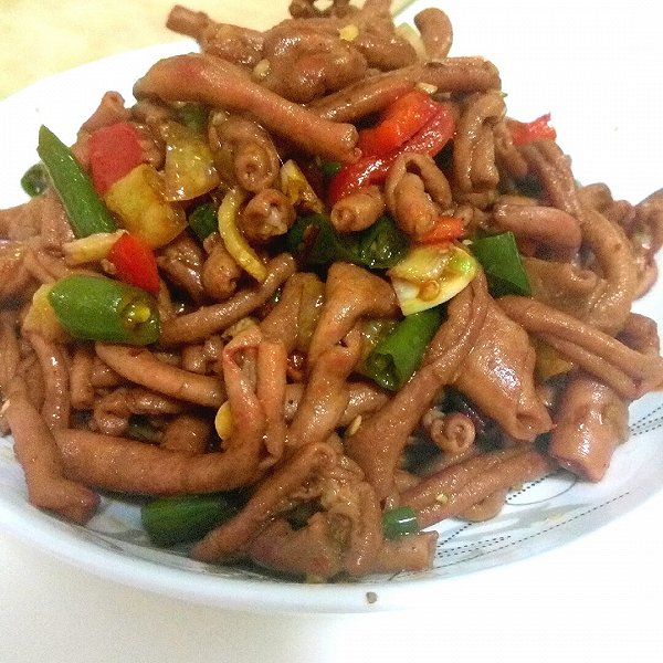 青椒炒鸭肠