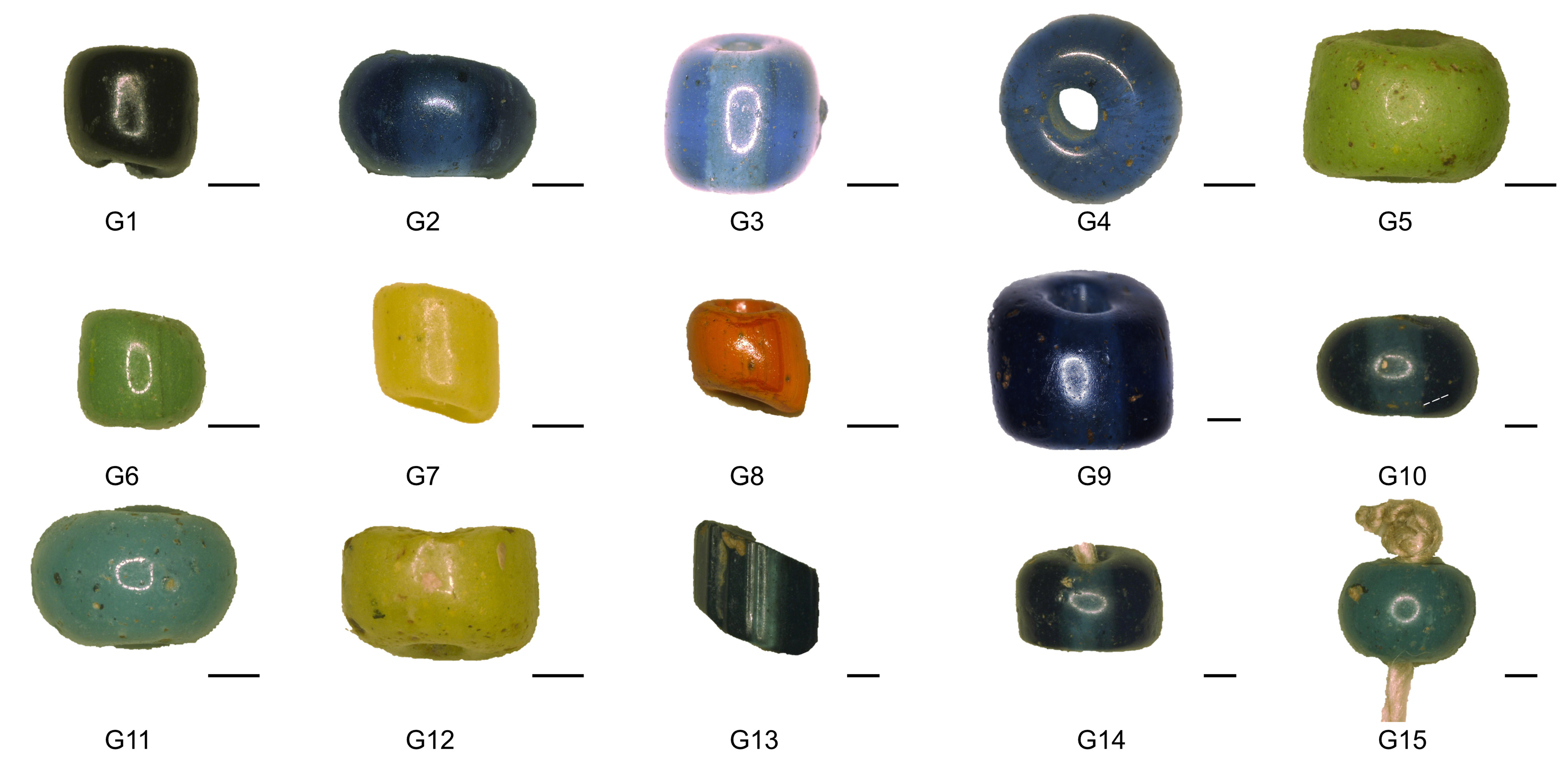 印度-太平洋单色拉制玻璃珠