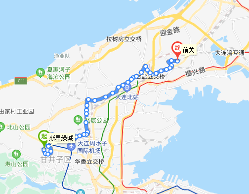 大连公交前关-新星绿城路