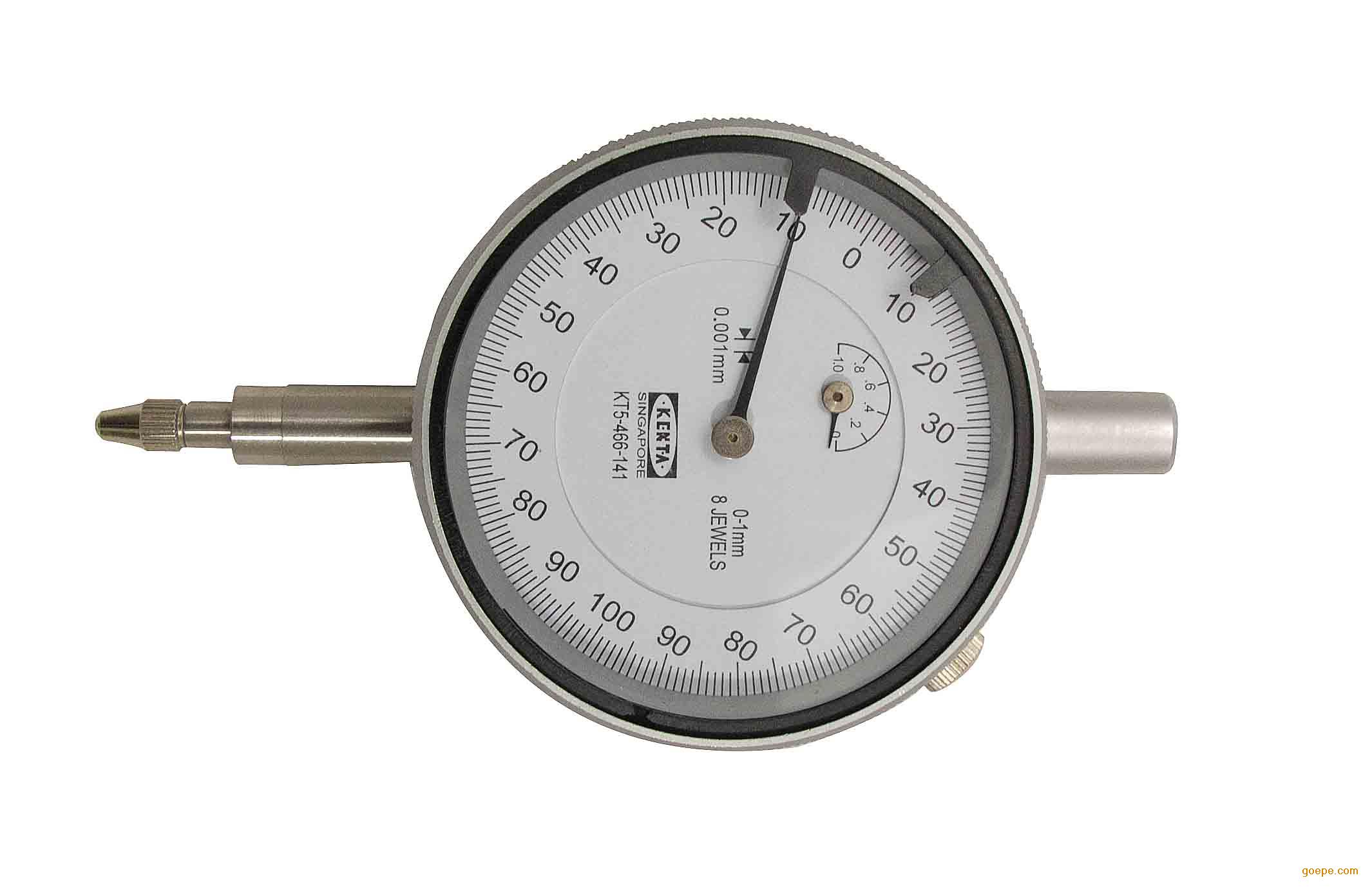  p>千分表是通过齿轮或杠杆将一般的直线位移(直线运动)转换成指针的